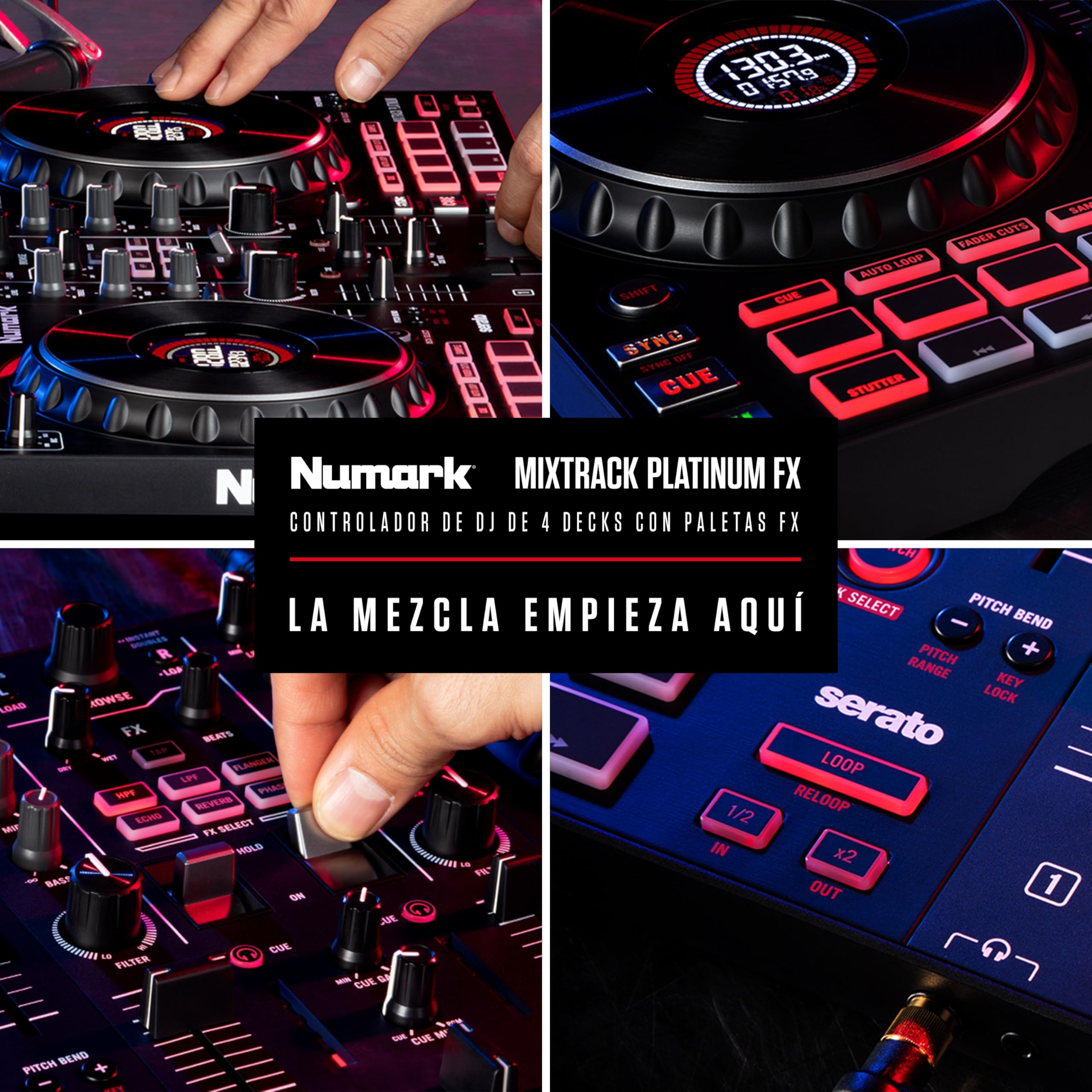 numark-mixtrack-platinum-fx-controlador-dj-para-serato-dj-lite-con-4-canales-rue image 8