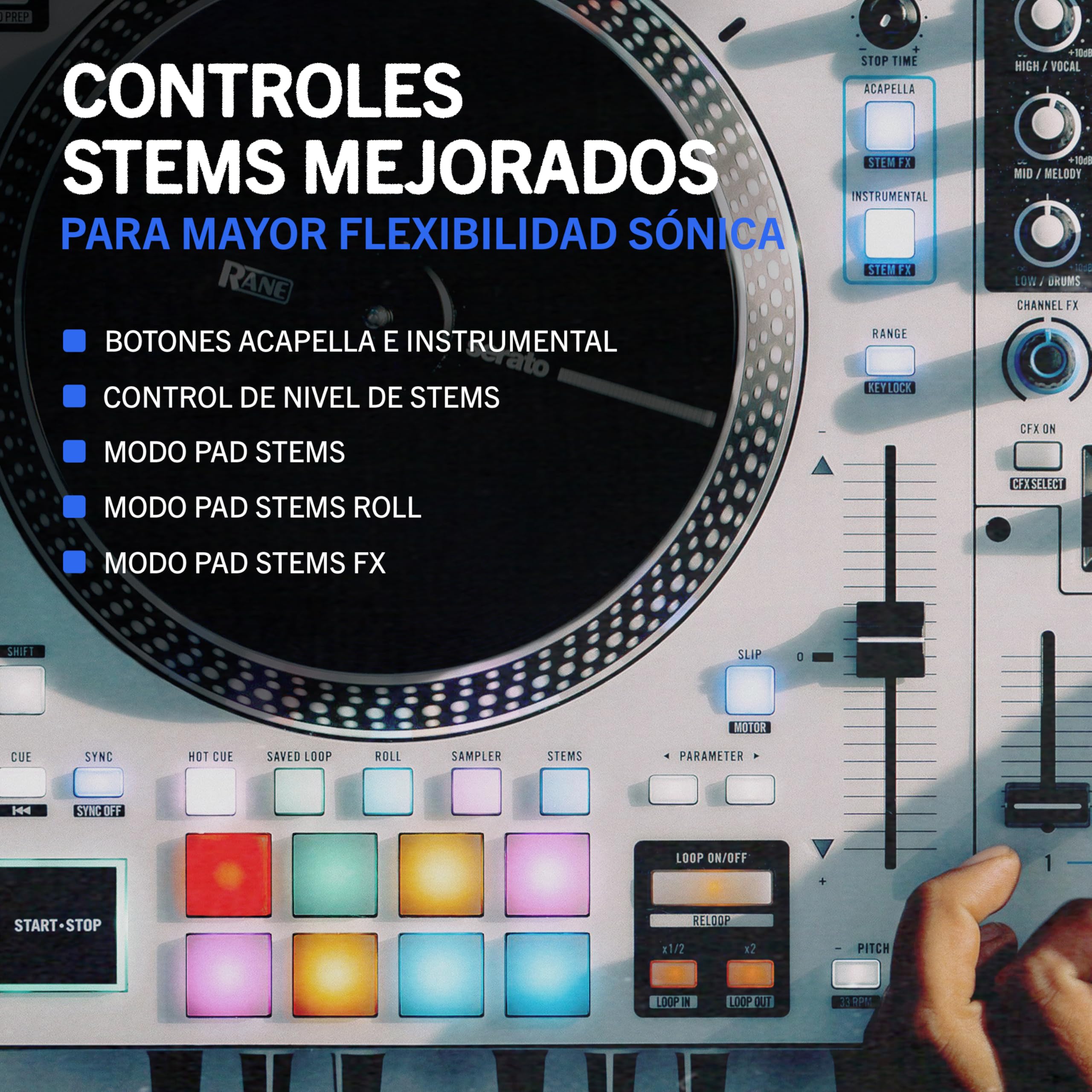 rane-one-mkii-controlador-serato-dj-con-platos-motorizados-de-7-2-y-stems image 3
