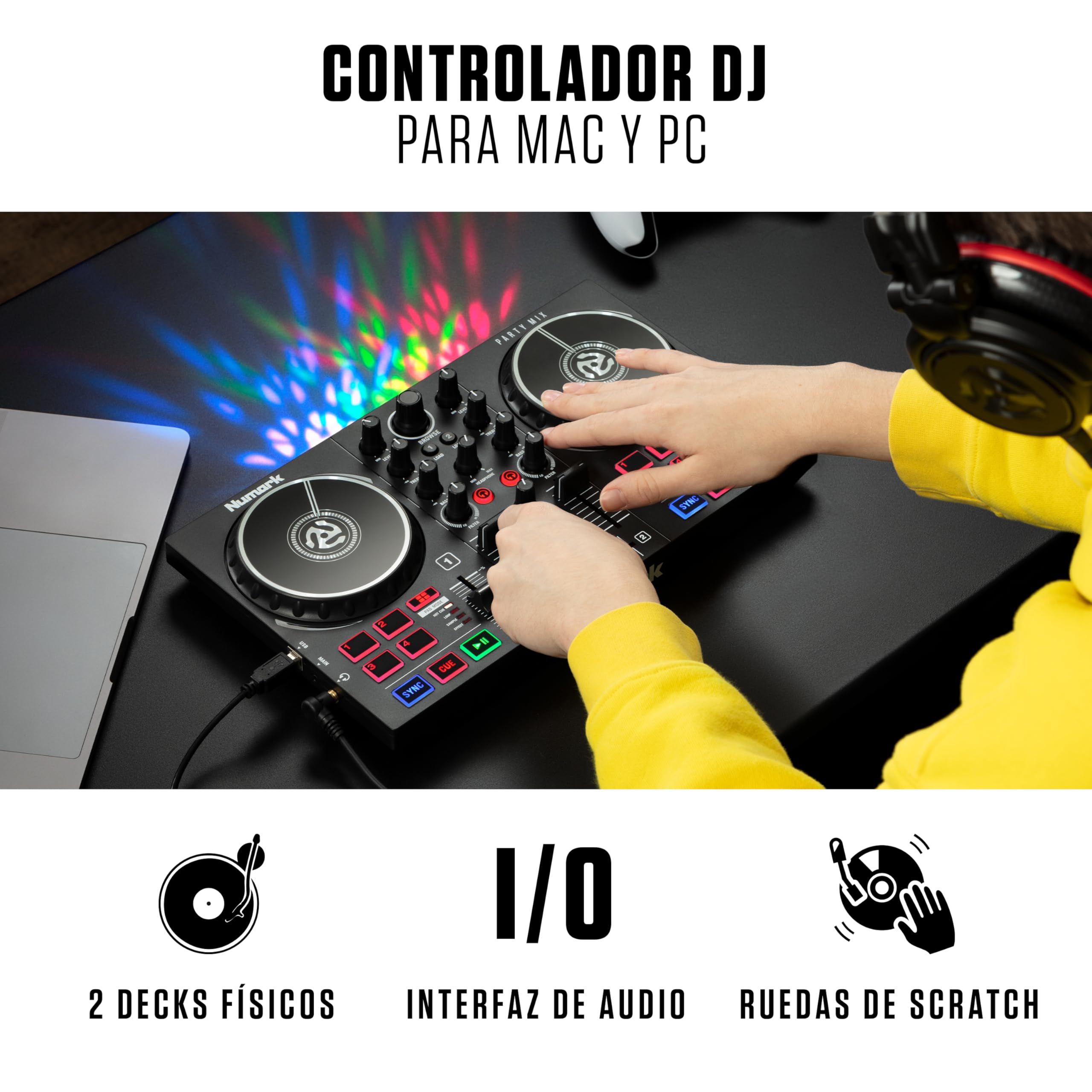 numark-party-mix-ii-controlador-dj-con-luces-integradas image 2