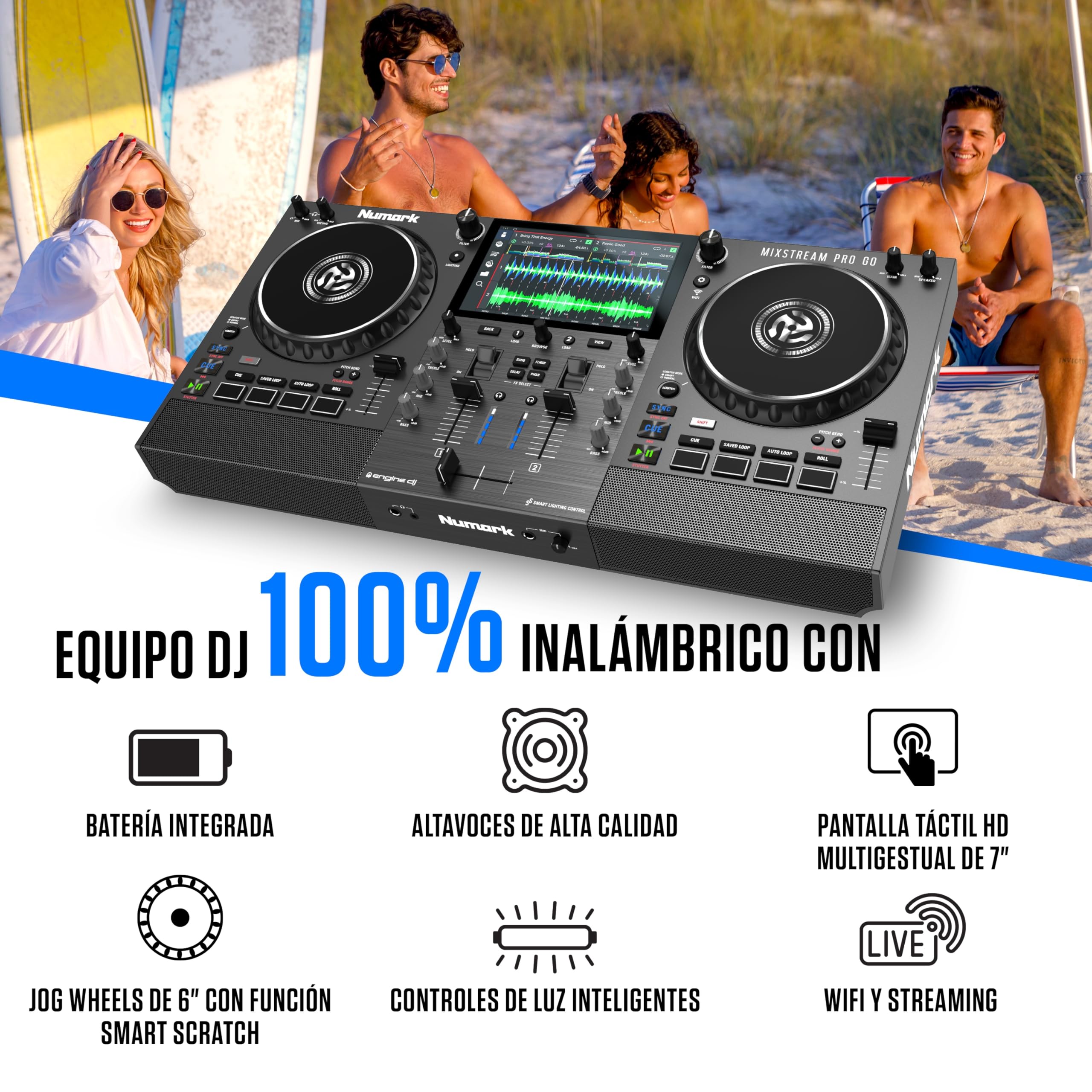 numark-mixstream-pro-go-controlador-dj-aut-nomo-a-bater-a-con-wi-fi-y-altavoces image 2