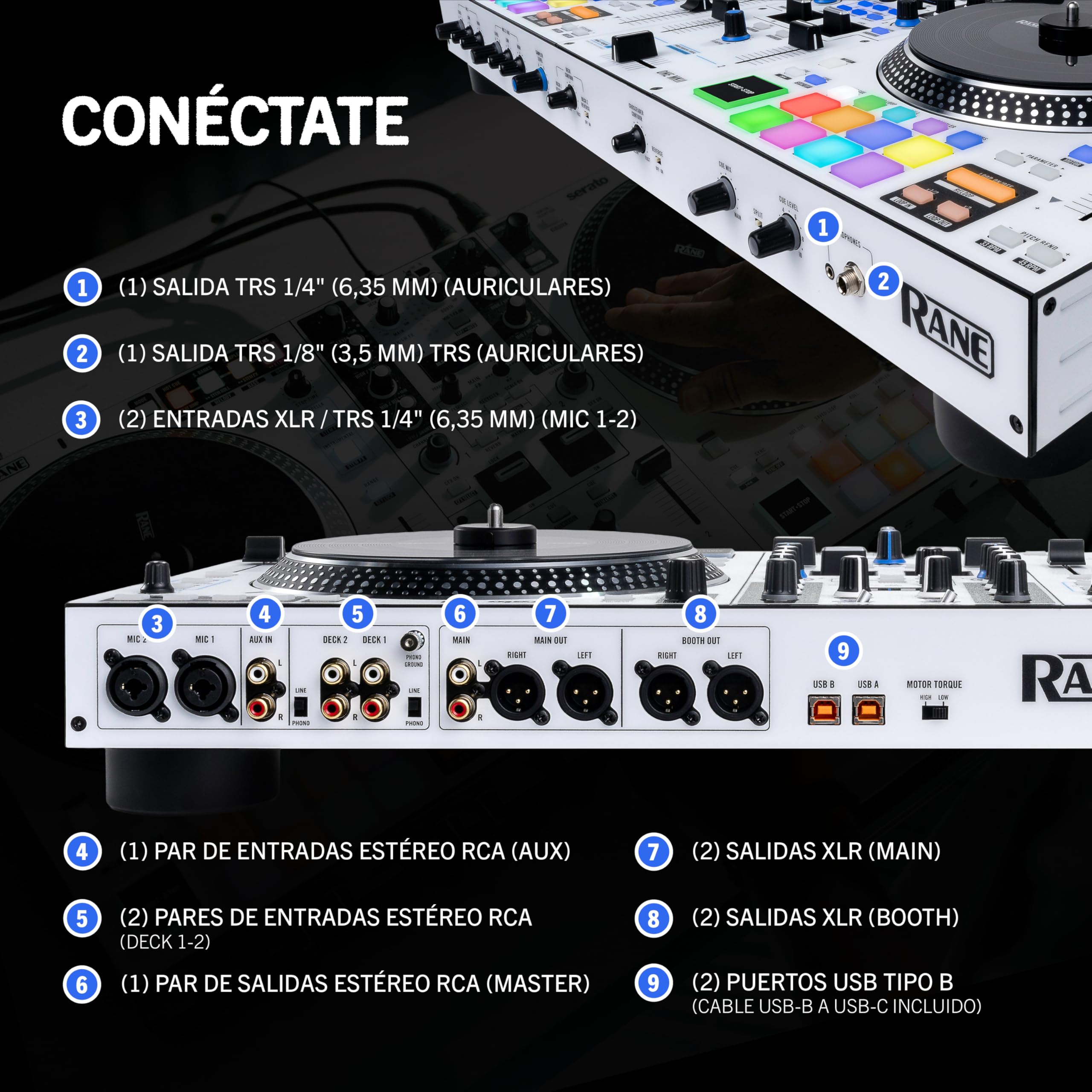 rane-one-mkii-controlador-serato-dj-con-platos-motorizados-de-7-2-y-stems image 8