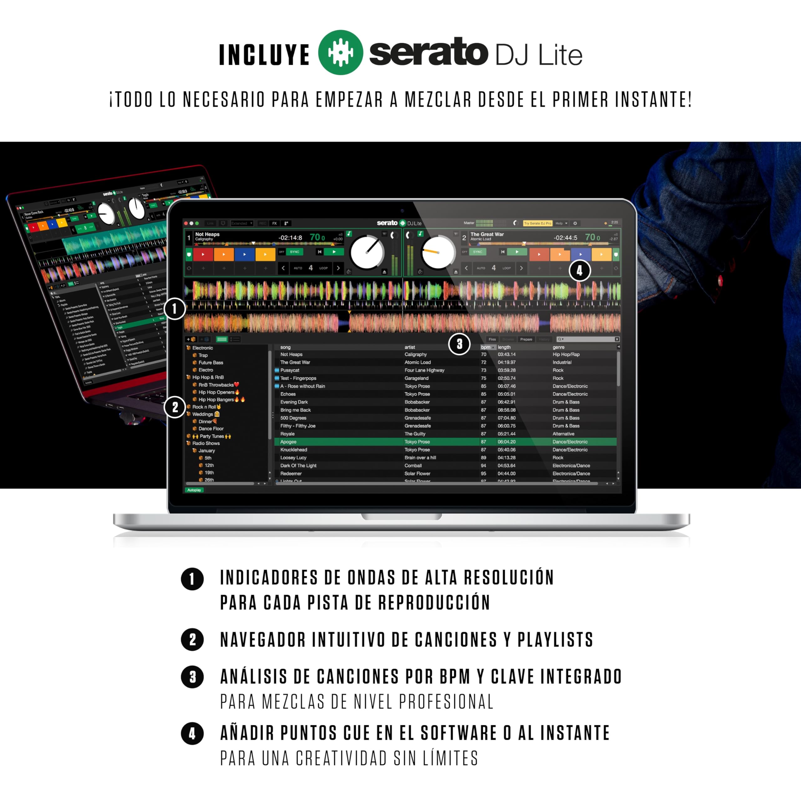 numark-mixtrack-platinum-fx-controlador-dj-para-serato-dj-lite-con-4-canales-rue image 4